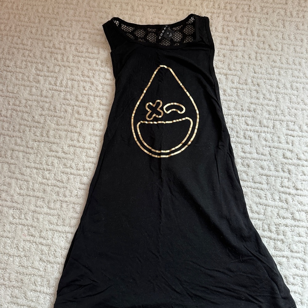 Koral x Rumble Black Mesh Detail Top